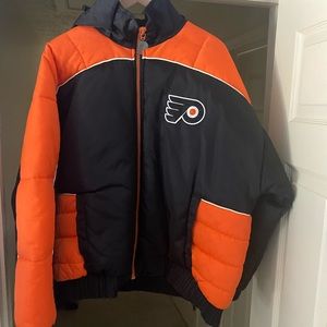 vintage NHL hockey jacket philadelphia flyers coat